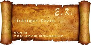 Eichinger Kevin névjegykártya